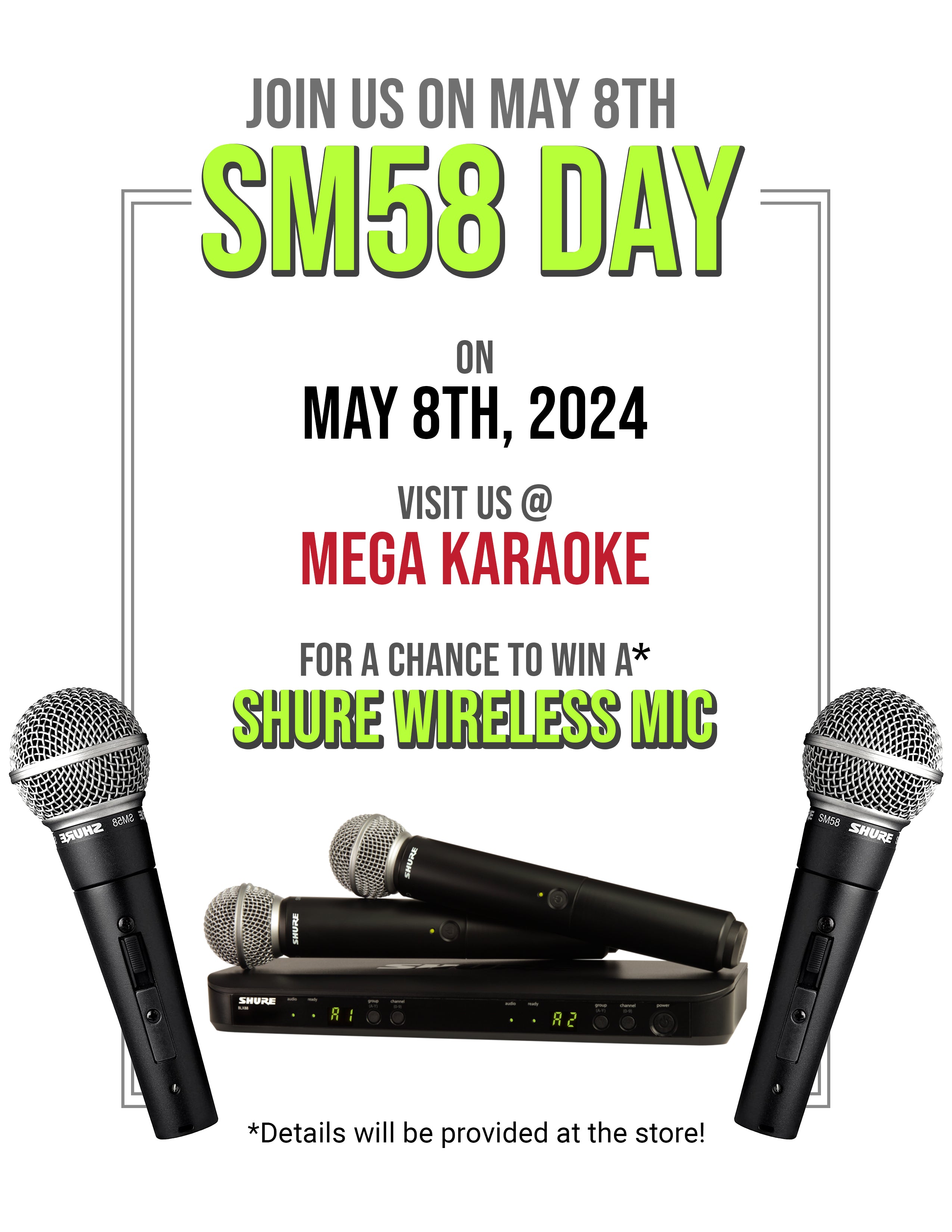 Win a Shure SM58 Wireless Mic
