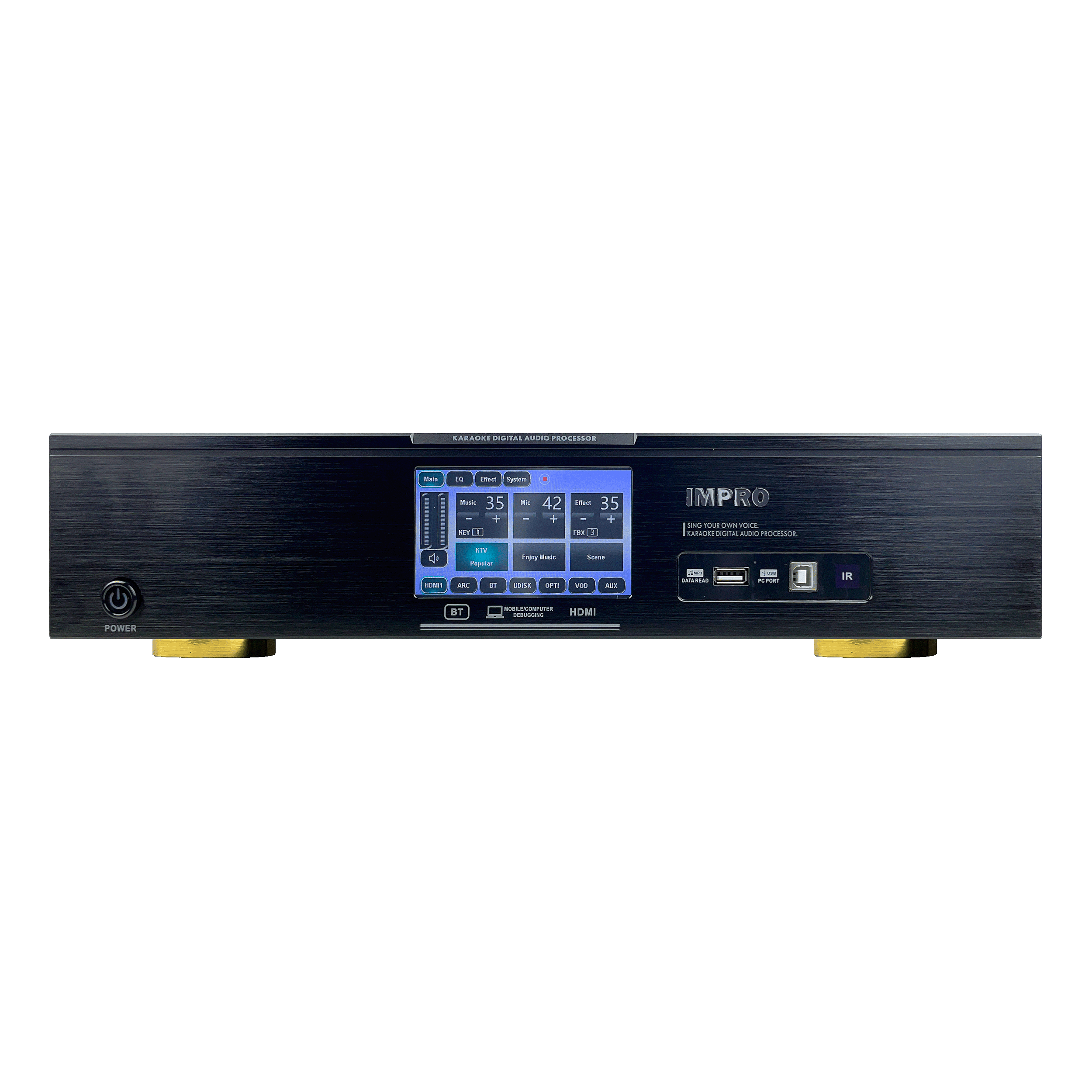 ImPro MA-8MKII 1800 Watt Karaoke Mixing Amplifier with UHF-88MXR Microphones