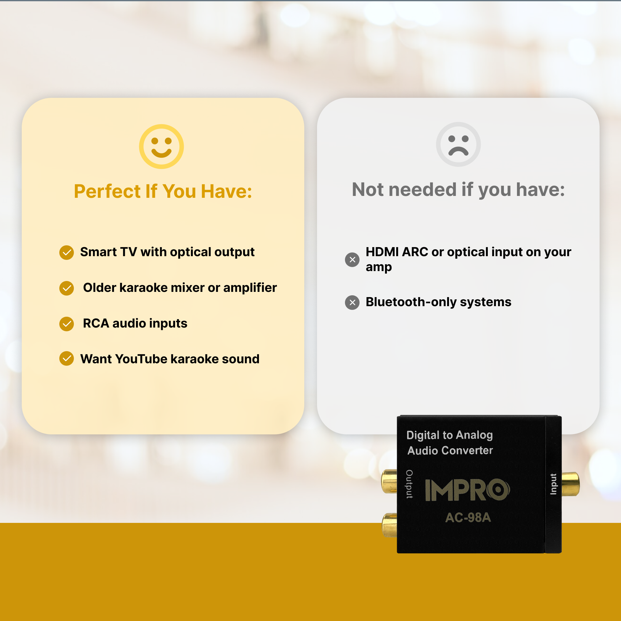 ImPro AC-98A will Convert Smart TV into Unlimited Youtube Karaoke Player