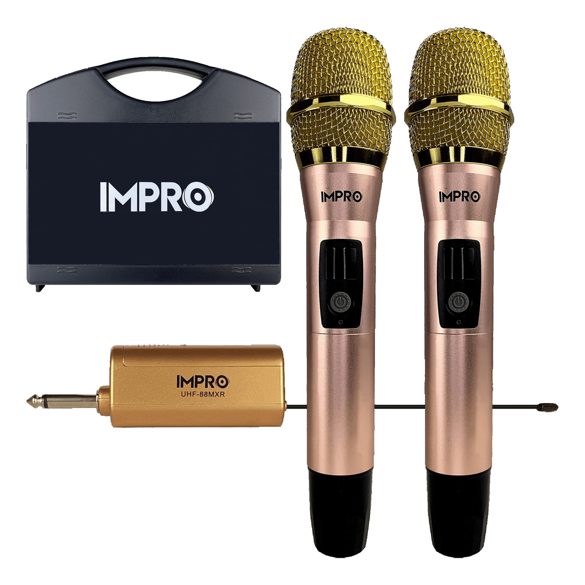 ImPro UHF-88MXR Professional UHF Wireless Microphones with Case