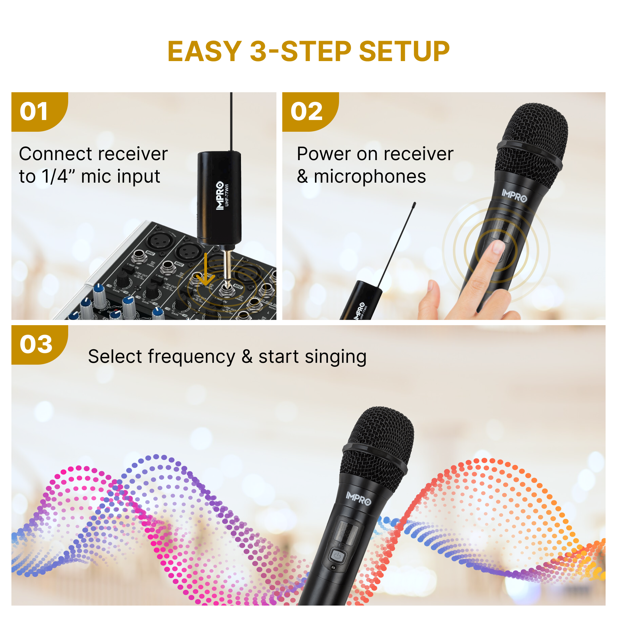 ImPro UHF-77Wifi Professional UHF Wireless Microphones