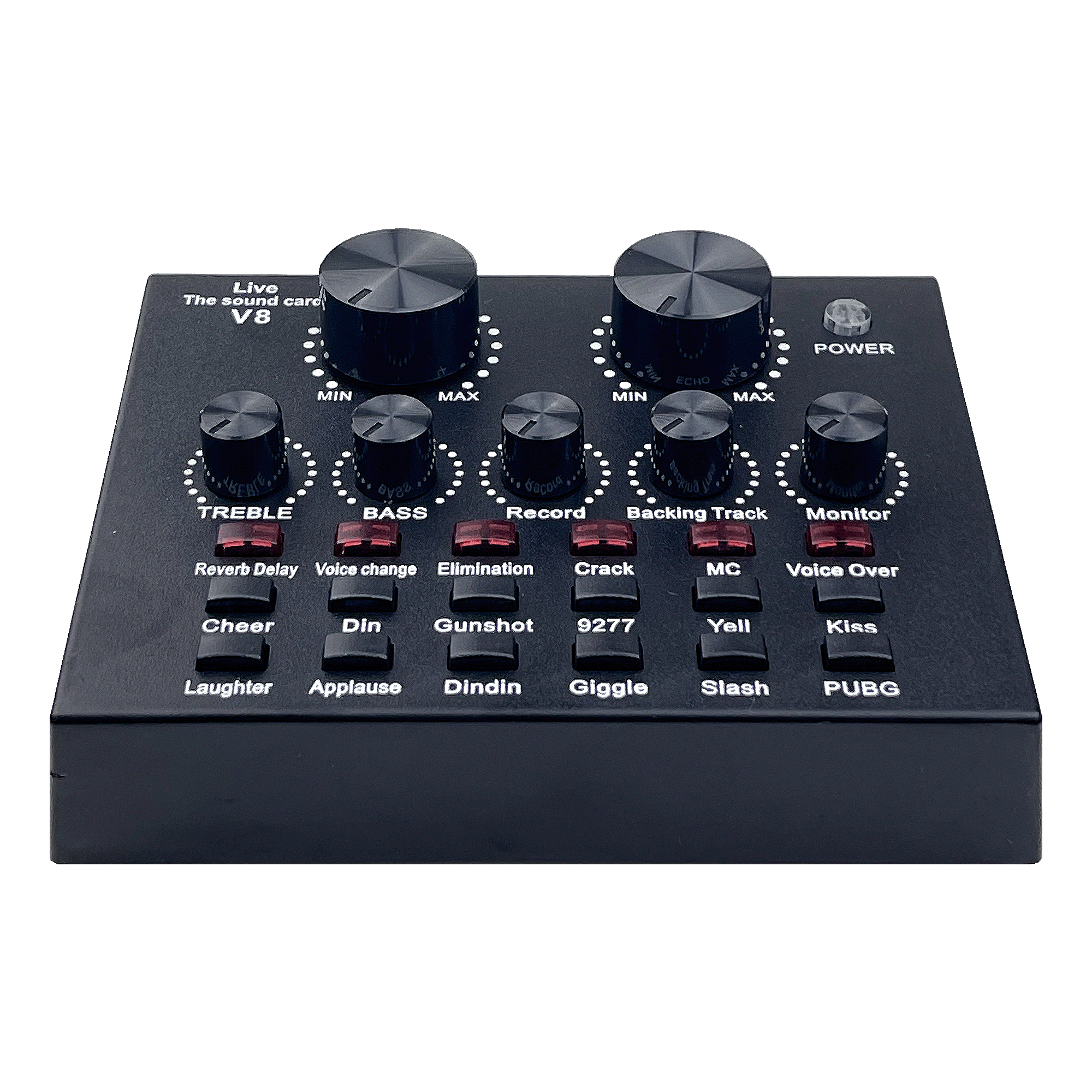 Condenser Microphone Streaming Kit w/ V8 Live Sound Card, Boom Arm, and Pop Filter.