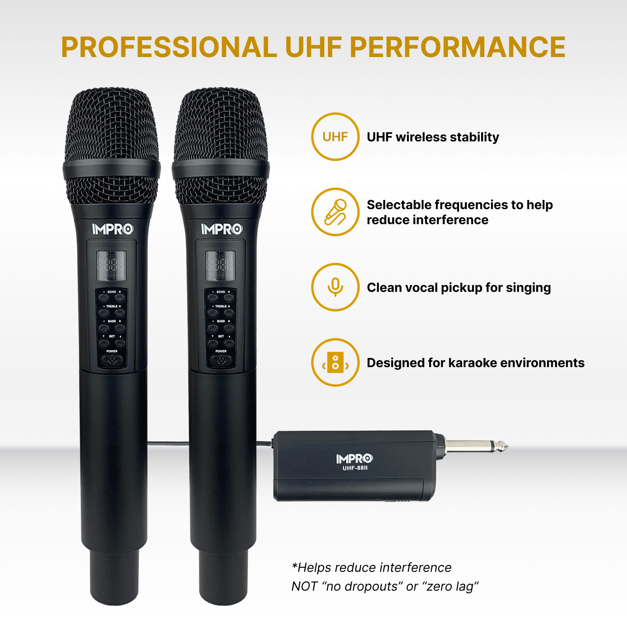 ImPro UHF-88II Professional UHF Wireless Microphones