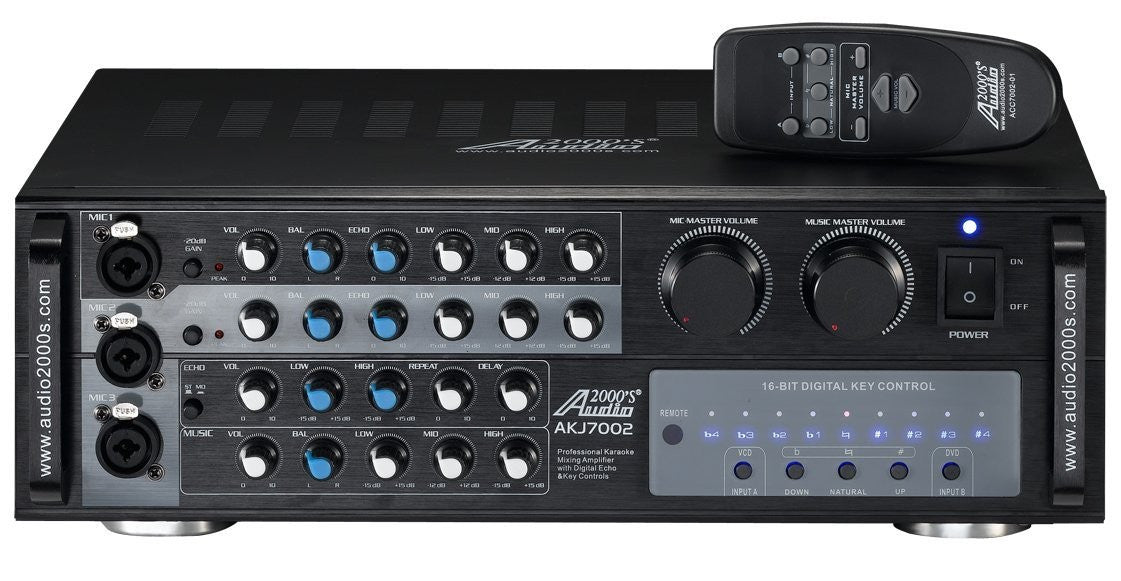 Audio 2000's AKJ-7002 400-Watt 2-Channel Powered Mixer