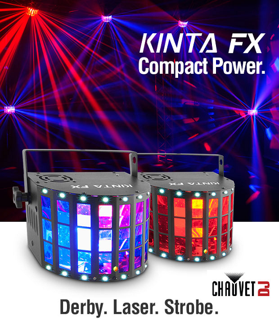 Chauvet DJ KINTA FX Laser/Strobe/LED Derby Party Light Effect