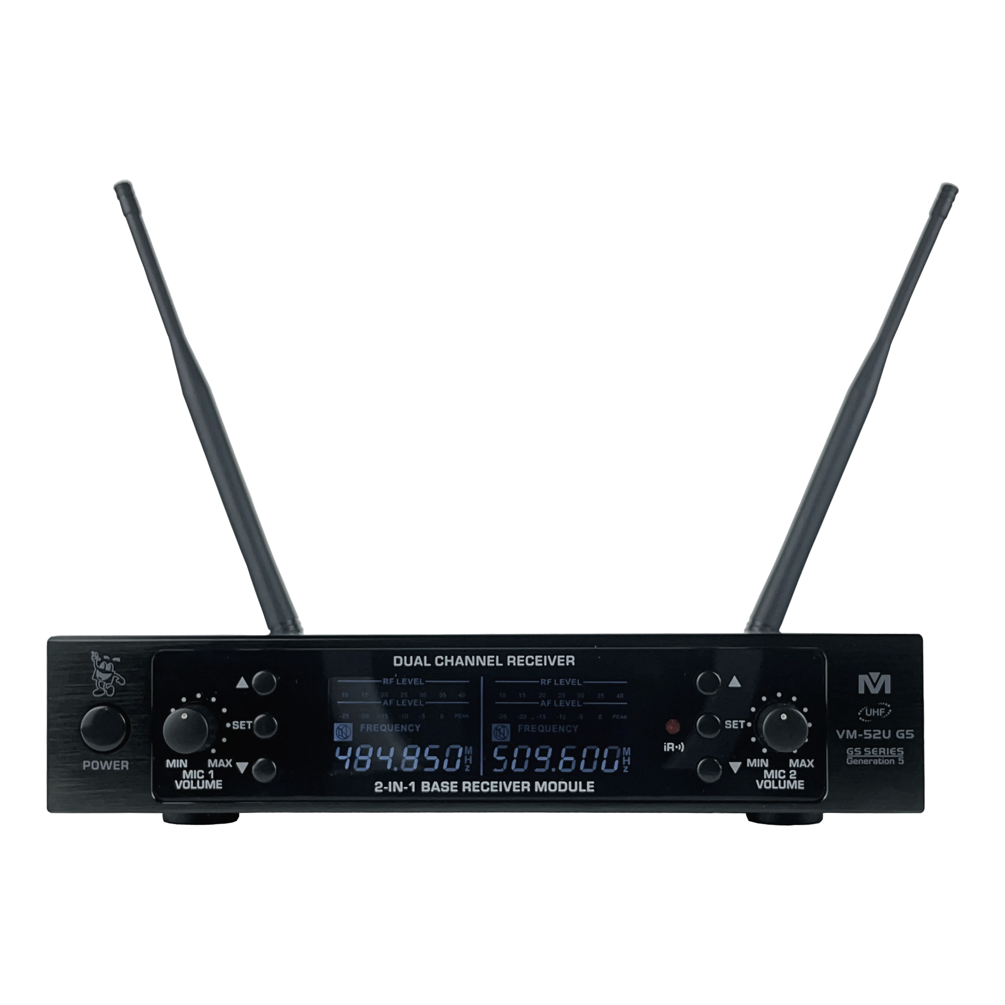 Better Music Builder DX-388 G5 1400W Karaoke Mixing Amplifier Bundle with VM-52 G5 Wireless Microphones