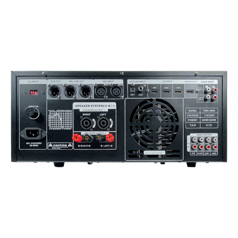 ImPro PMA-9800 1600W Mixing Amplifier Bundle with ImPro UHF-88MXR Wireless Microphones