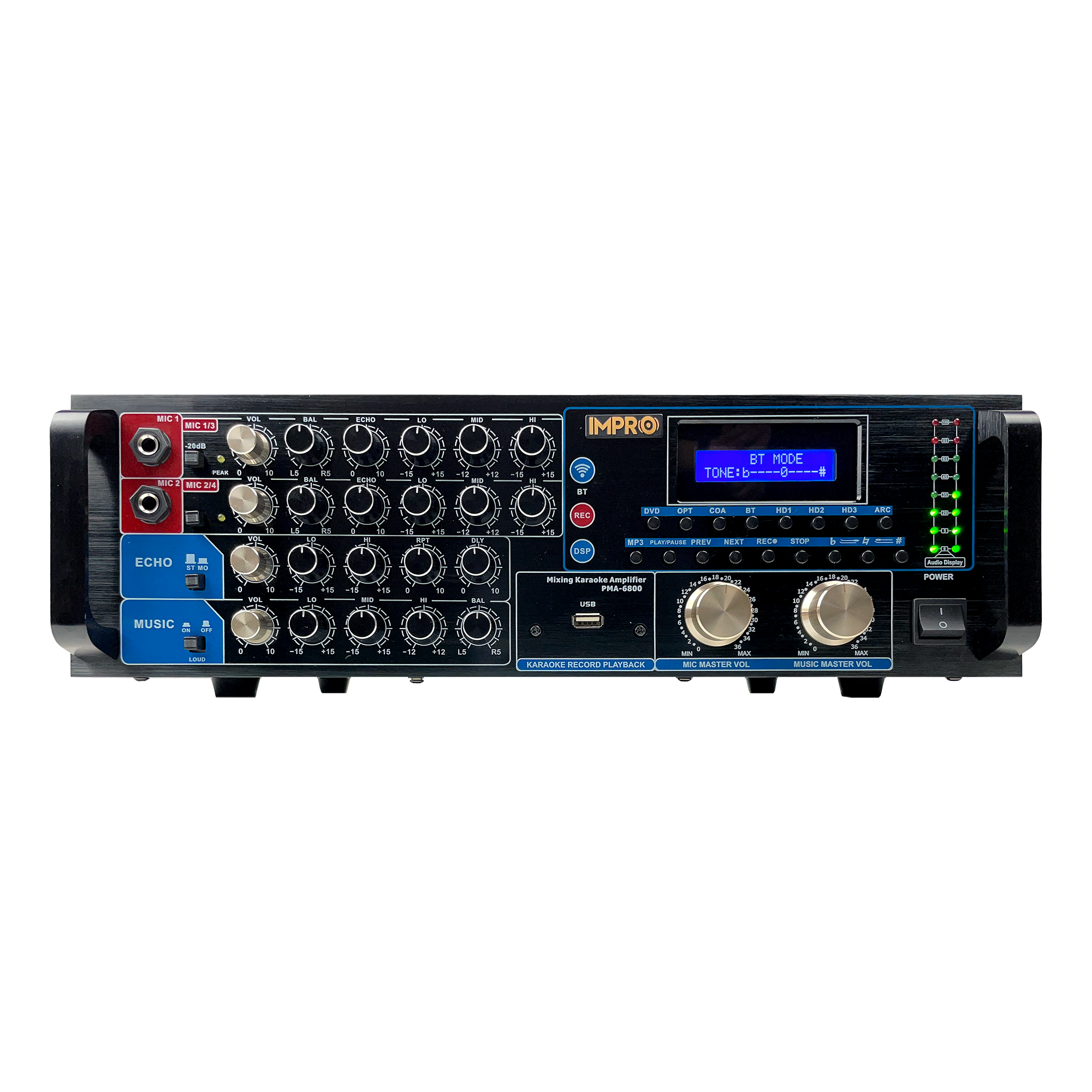 ImPro PMA-6800 800Watt Karaoke Mixing Amplifier