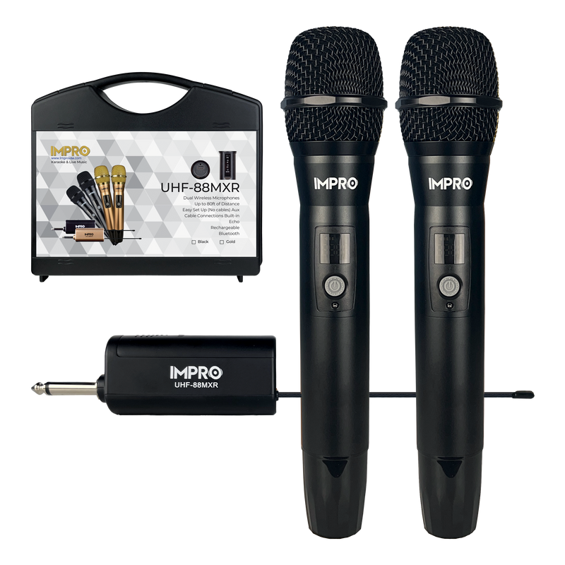 ImPro UHF-88MXR Professional UHF Wireless Microphones with Case
