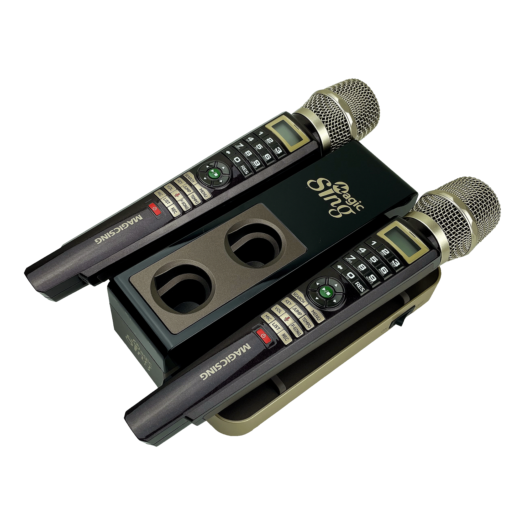 Magic Sing E5Compatible with MyStage App + 5145 Karaoke Songs (Mocha) - Limited Edition