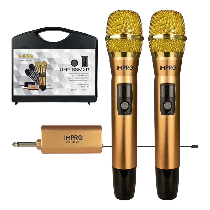ImPro UHF-88MXR Professional UHF Wireless Microphones with Case