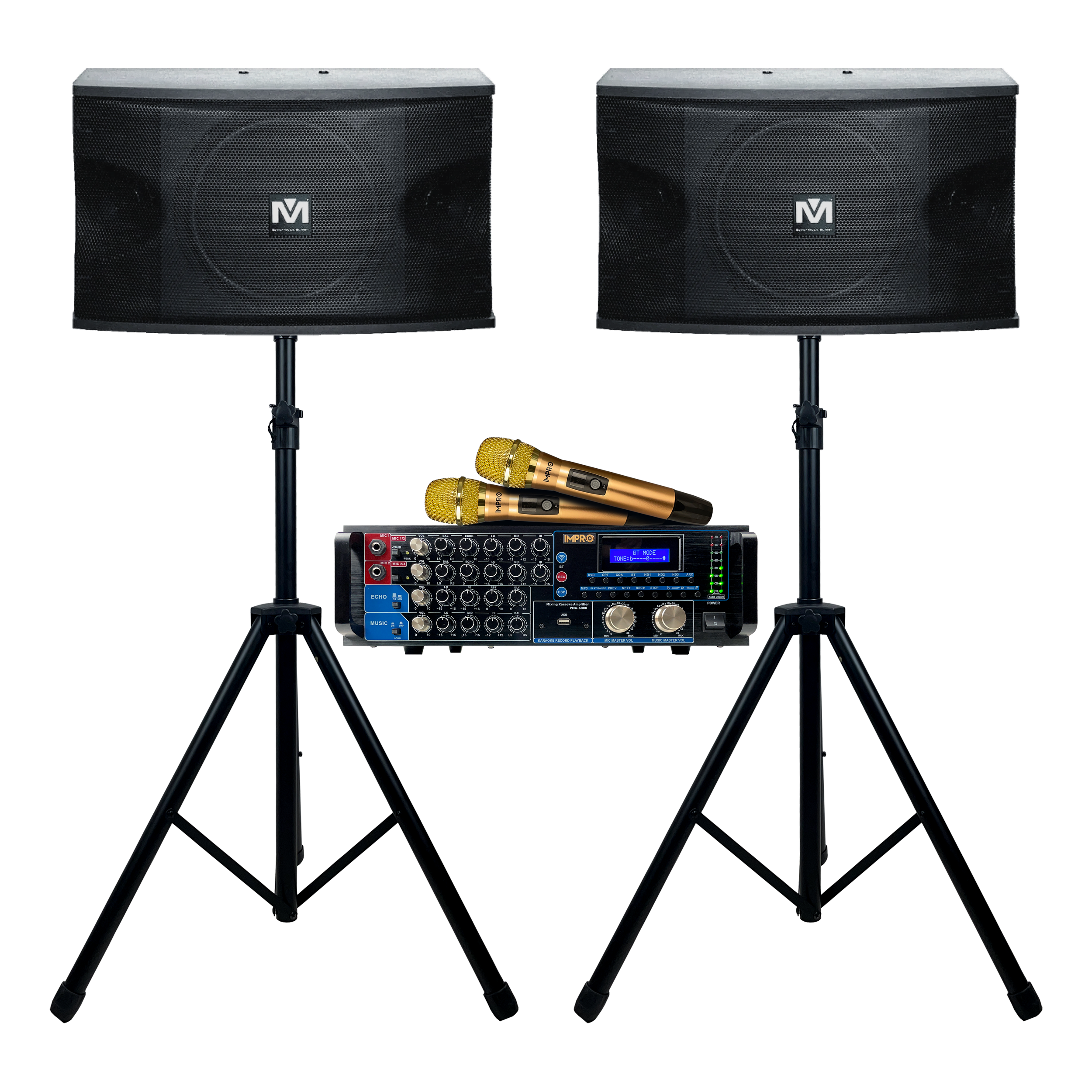 Holiday Encore Bundle 2: Mixing Amplifier, Speakers, Microphones, and Accessories (4 items)