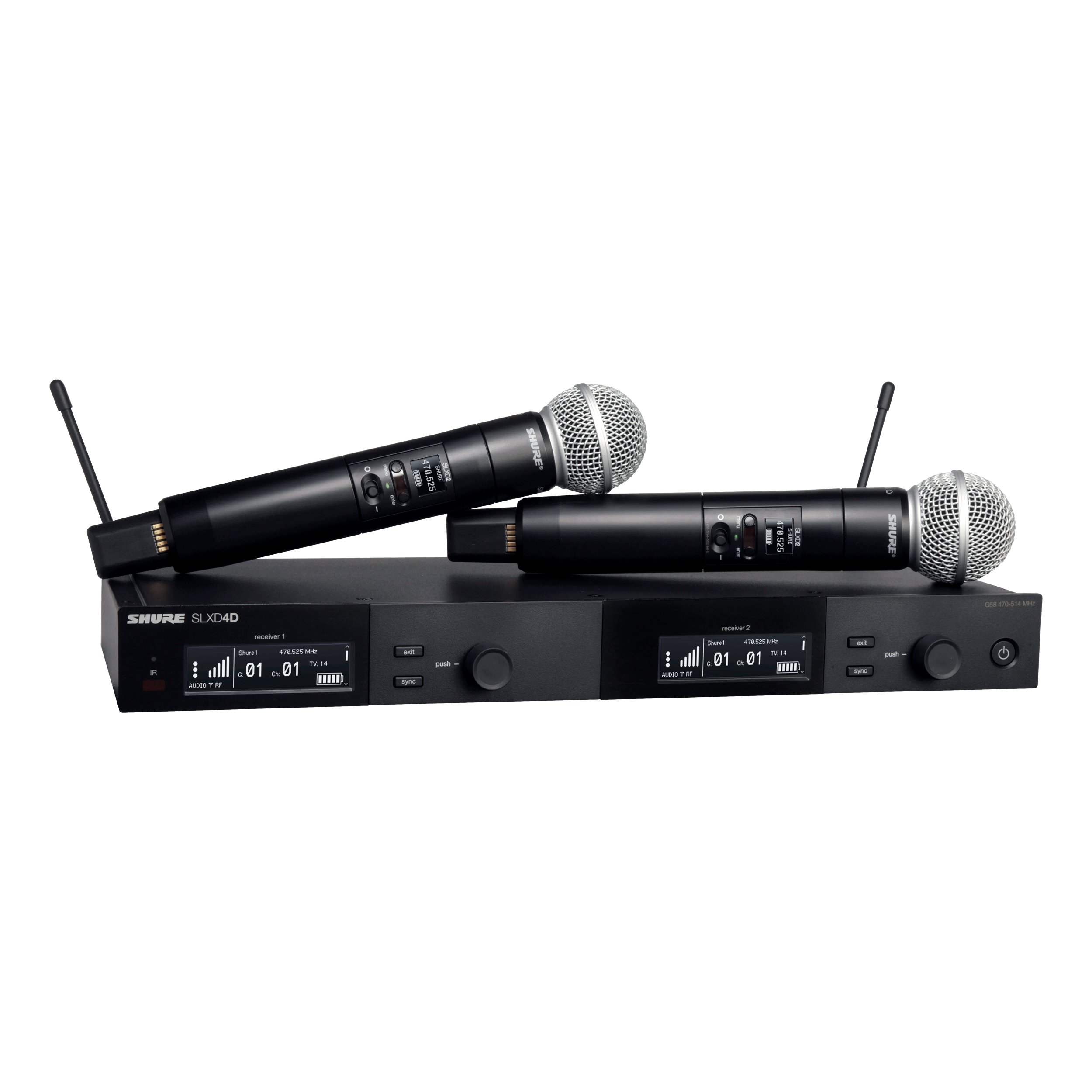 Shure SLXD24D/SM58 Dual Handheld Wireless Microphone System