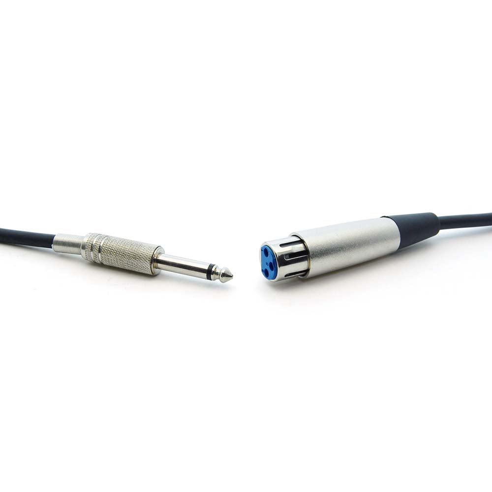 6FT XLR 3P Female to 1/4 Unbalanced Microphone Cable