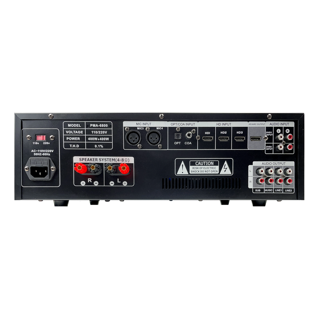 ImPro PMA-6800 800W Mixing Amplifier Bundle with ImPro UHF-88MXR Wirel