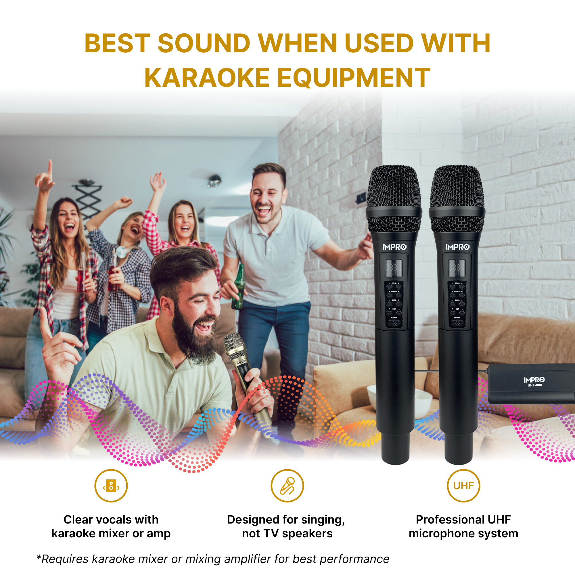 Micro không dây UHF chuyên nghiệp ImPro UHF-88II kèm hộp đựng