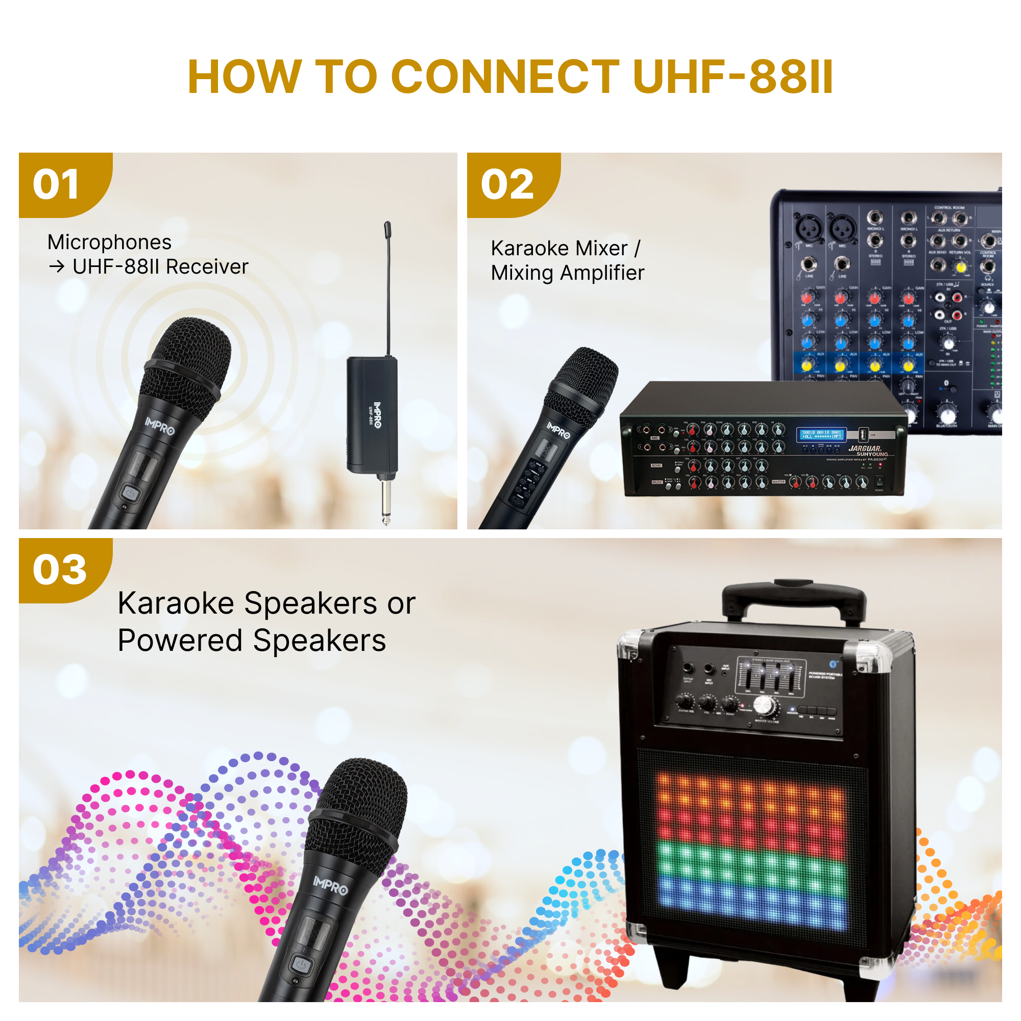 ImPro UHF-88II Professional UHF Wireless Microphones