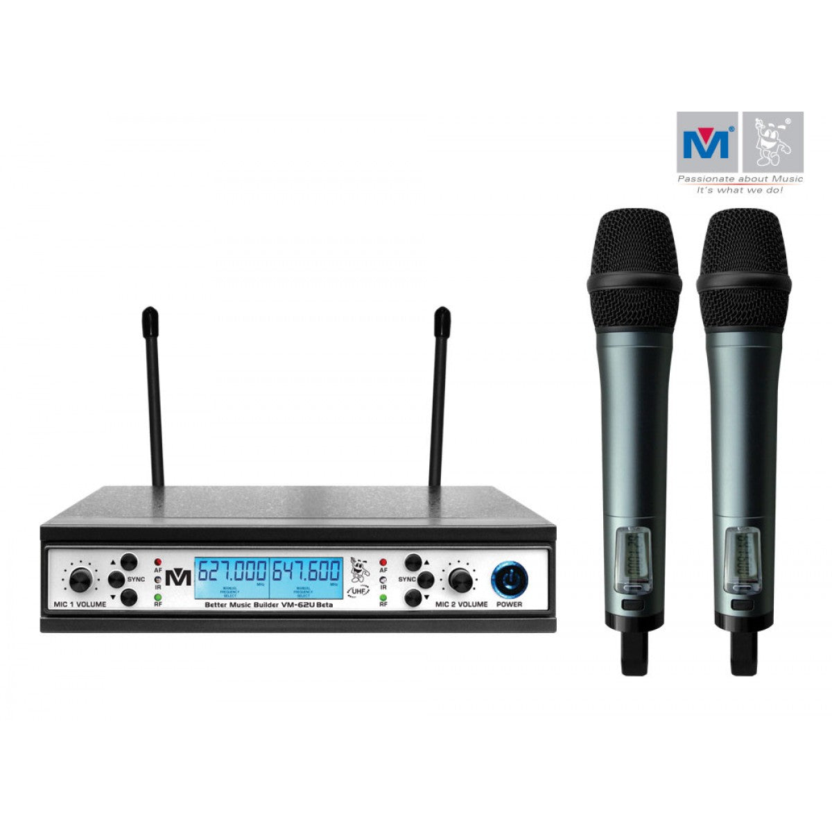 Better Music Builder VM-62U Beta Dual Channel Wireless Microphones
