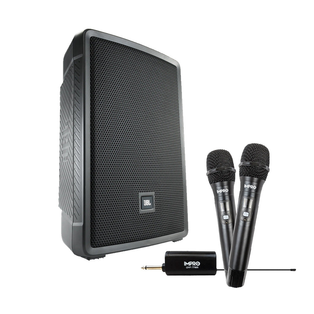 JBL IRX Package Powered Bluetooth Speaker with ImPro UHF-77 Microphones
