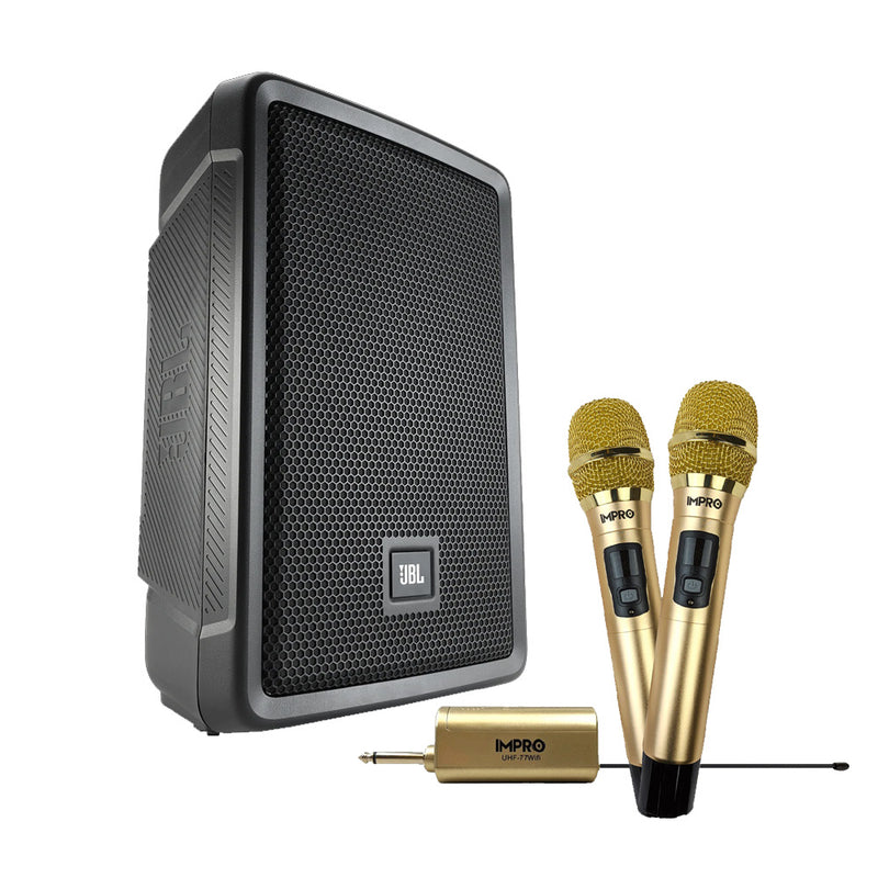 JBL IRX Package Powered Bluetooth Speaker with ImPro UHF-77 Microphones