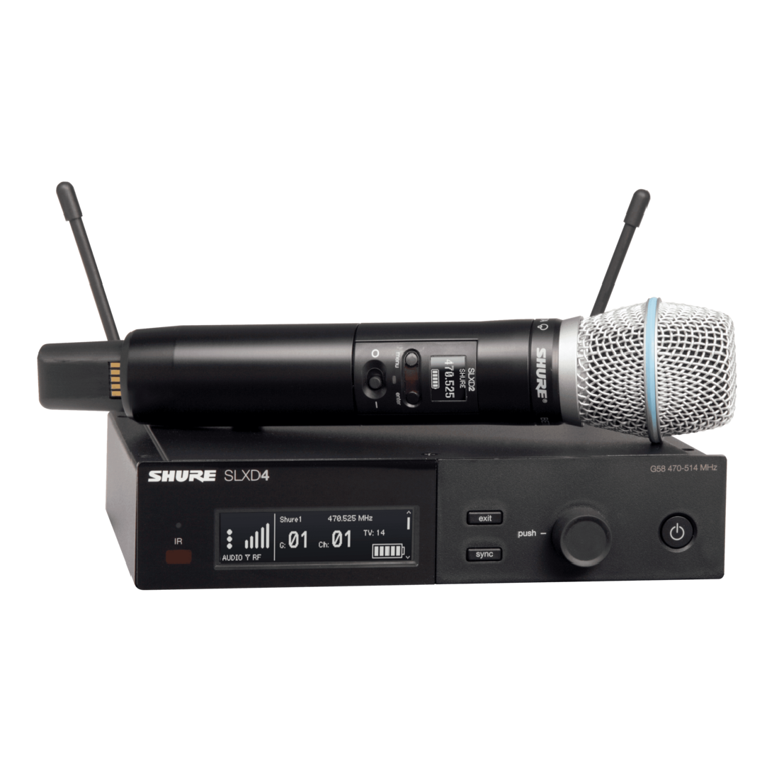 Shure SLXD24/Beta87A Single Handheld Microphone System