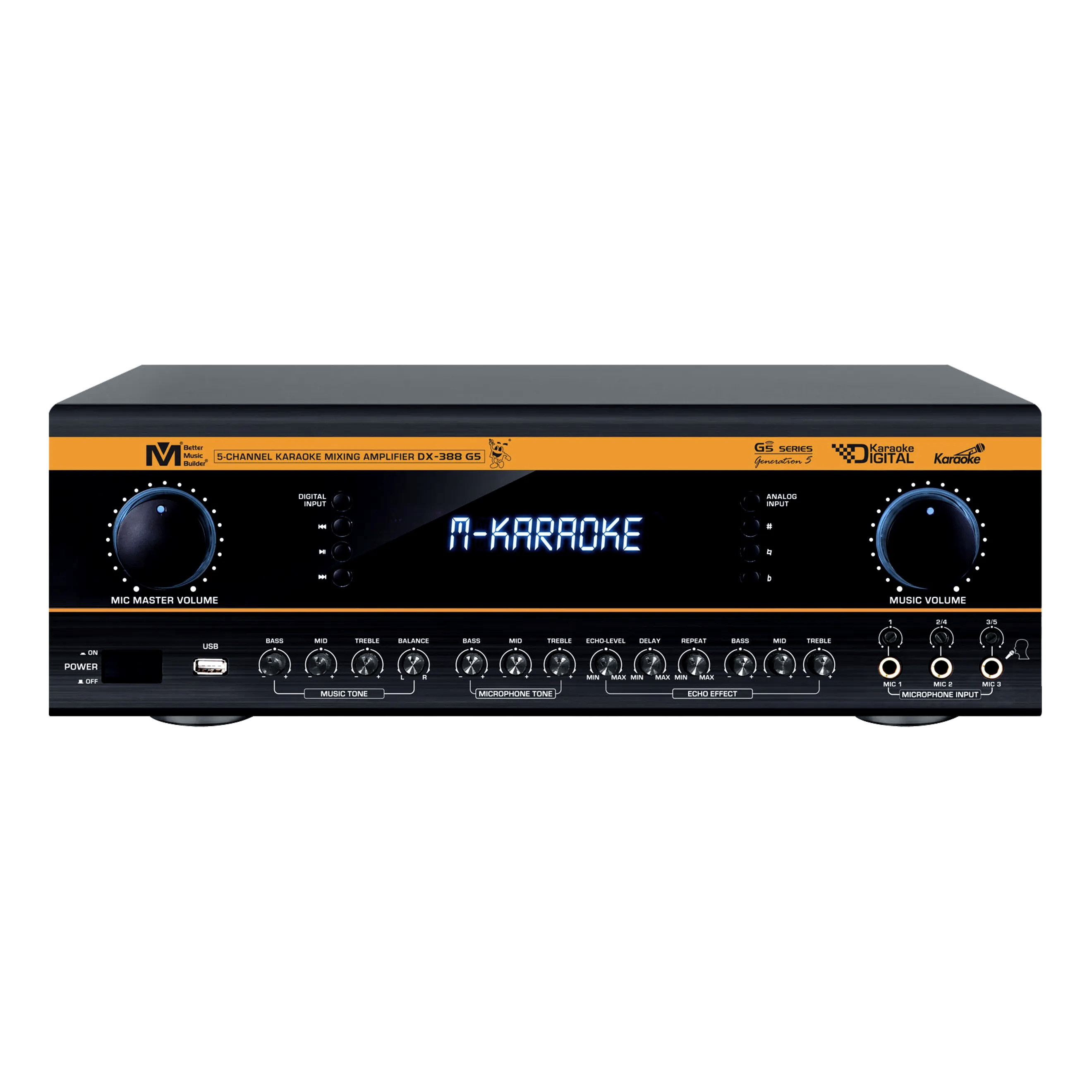 Better Music Builder DX-388 G5 1400W Karaoke Mixing Amplifier