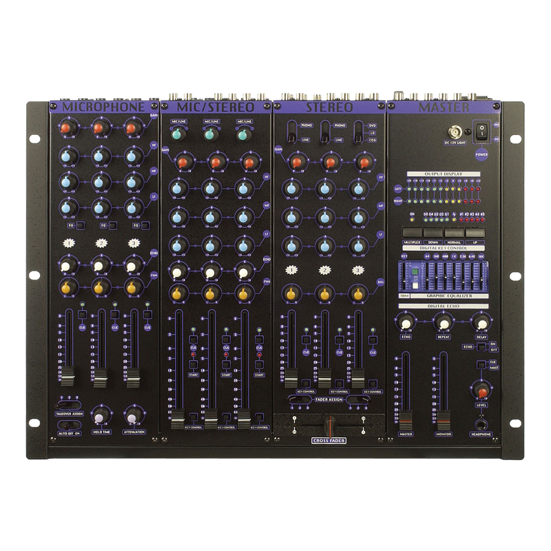 VocoPro KJ-8000PRO PLUS 9-Channel Pro KJ/DJ Mixer w/ Digital Key Control