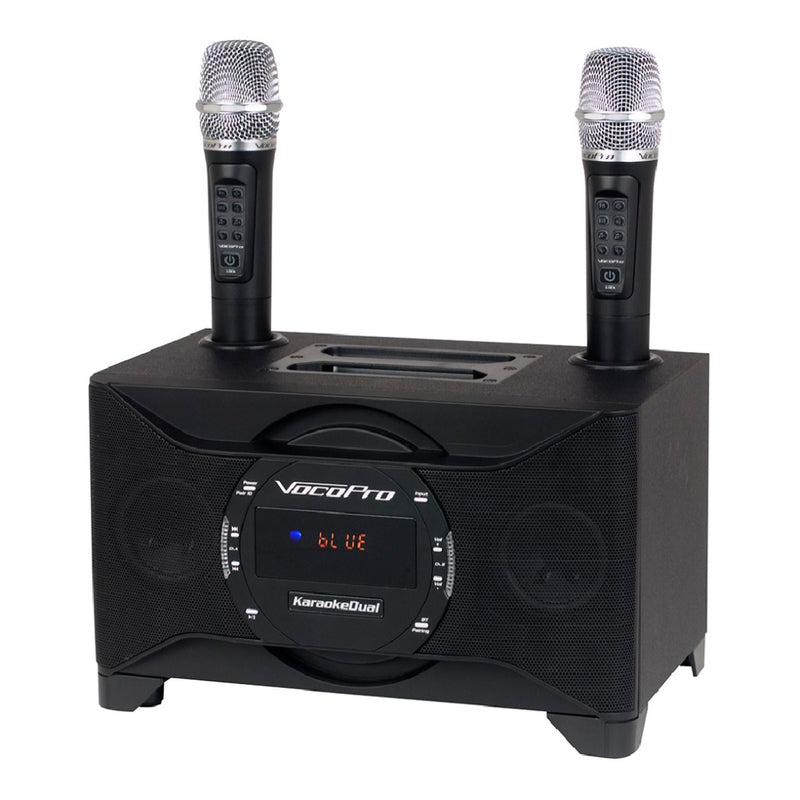 VocoPro KaraokeDual 100W Tablet/Smart-TV Karaoke System with Dual Microphones