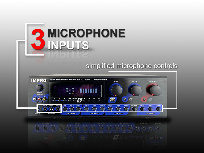 ImPro PMA-6808HD 600W Karaoke Mixing Amplifier