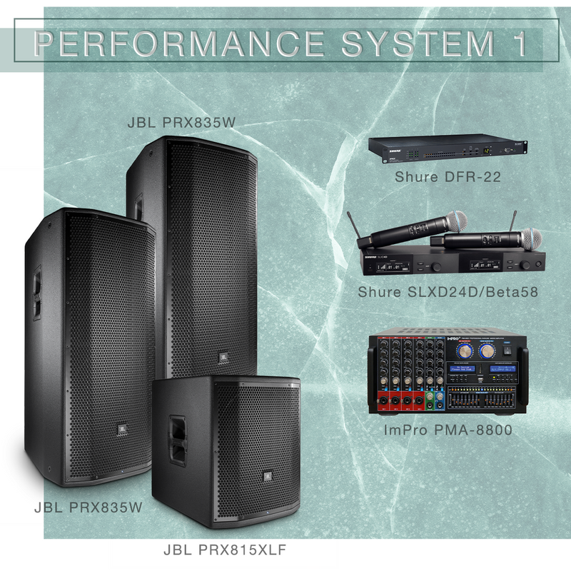 Hệ thống Hiệu suất 1 Gói Karaoke với Loa JBL và Micro Shure