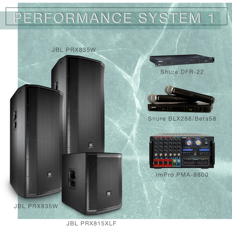 Hệ thống Hiệu suất 1 Gói Karaoke với Loa JBL và Micro Shure