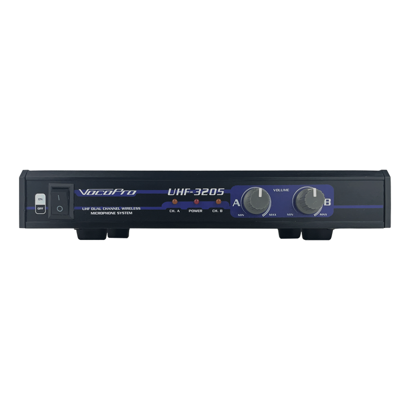 VocoPro UHF-3205 Rechargeable Dual-Channel UHF Wireless Microphone System
