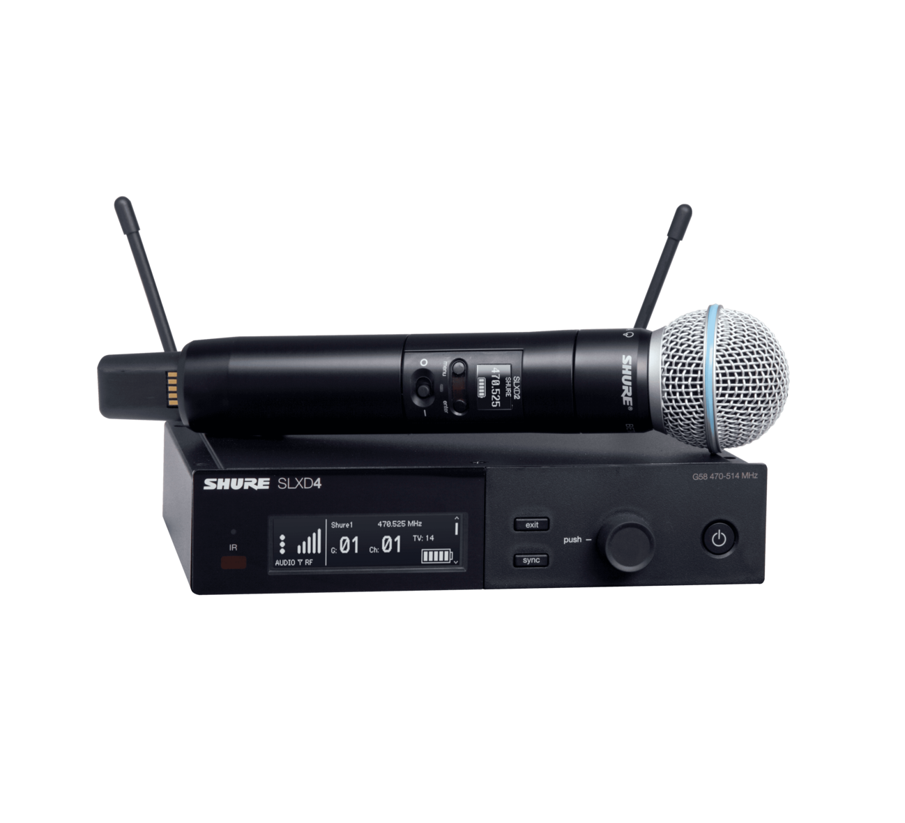 Shure SLXD24/Beta58 Single Handheld Wireless Microphone System