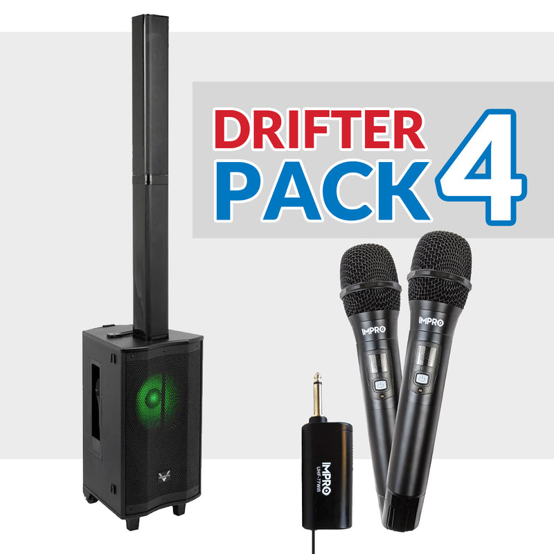 Drifter Package 04: VocoPro Drifter + ImPro UHF-77Wifi (Black or Gold)
