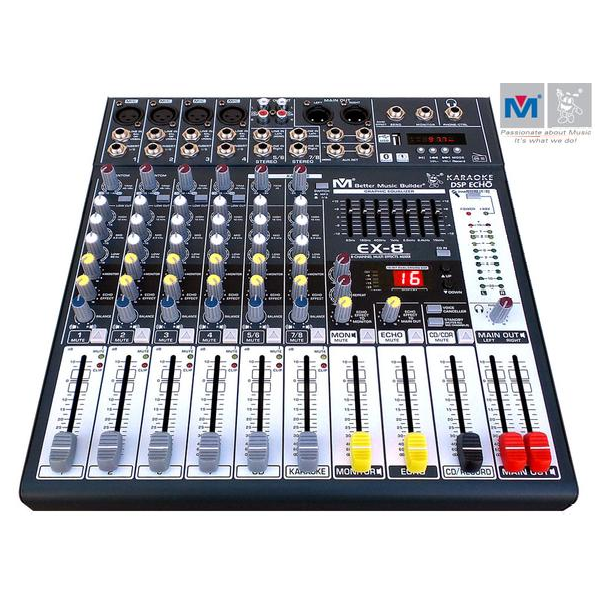 Trình tạo nhạc tốt hơn Bộ trộn âm thanh DJ / KJ chuyên nghiệp 8 kênh EX-8