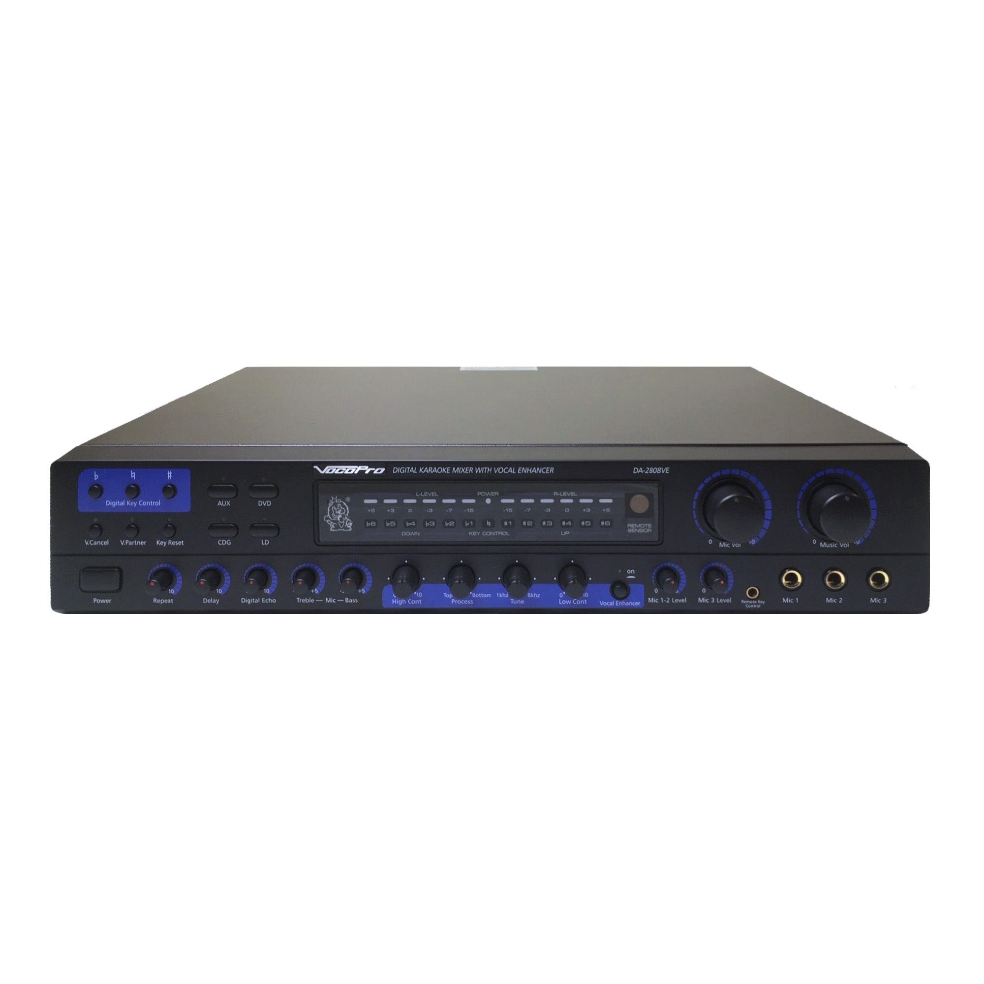 VocoPro DA-2808VE Karaoke Mixer with AC-98 Optical Input for Smart TV