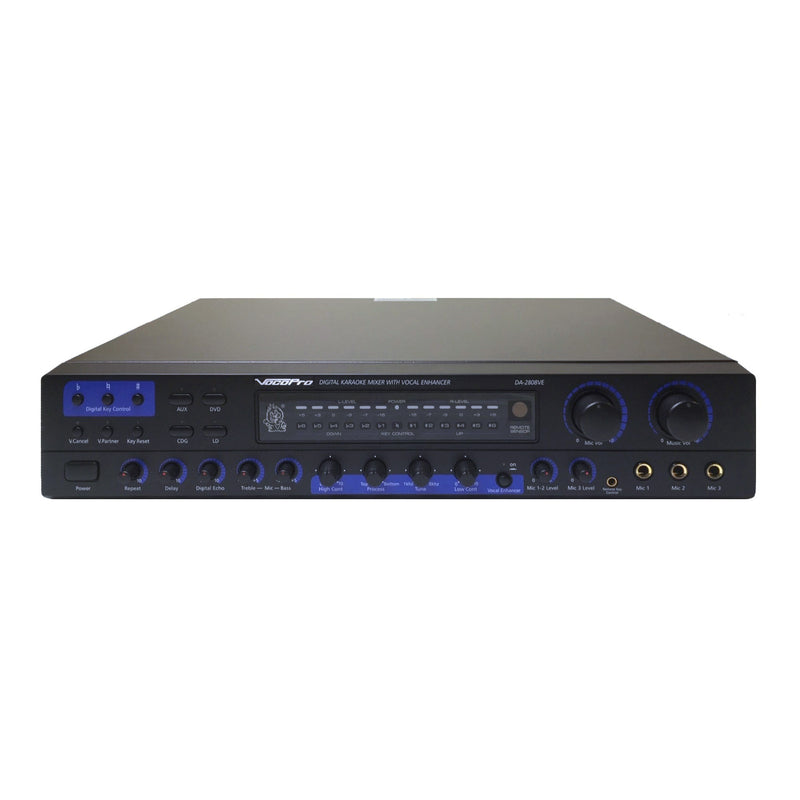 VocoPro DA-2808VE Karaoke Mixer with AC-98 Optical Input for Smart TV