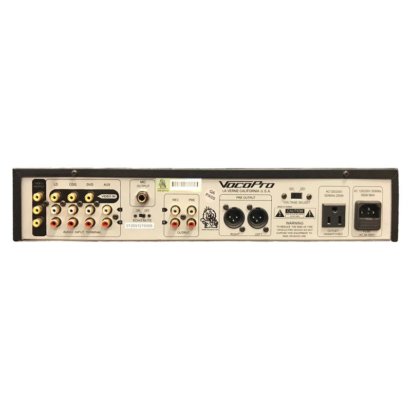 VocoPro DA-2808VE Karaoke Mixer with AC-98 Optical Input for Smart TV