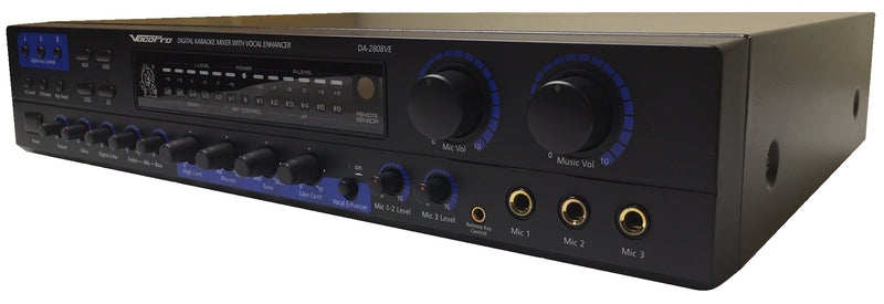 VocoPro DA-2808VE Karaoke Mixer with AC-98 Optical Input for Smart TV