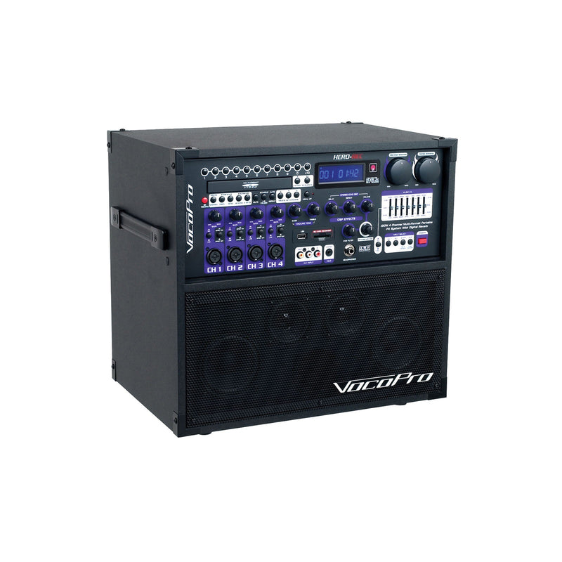 Hệ thống Karaoke PA di động đa định dạng VocoPro HERO-REC với đầu ghi kỹ thuật số
