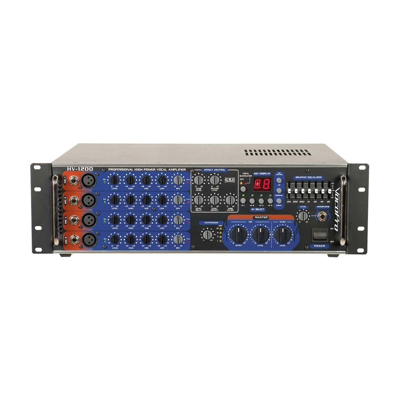 Bộ khuếch đại trộn giọng hát VocoPro HV-1200 1200W với Bộ chuyển đổi quang cho SmartTV