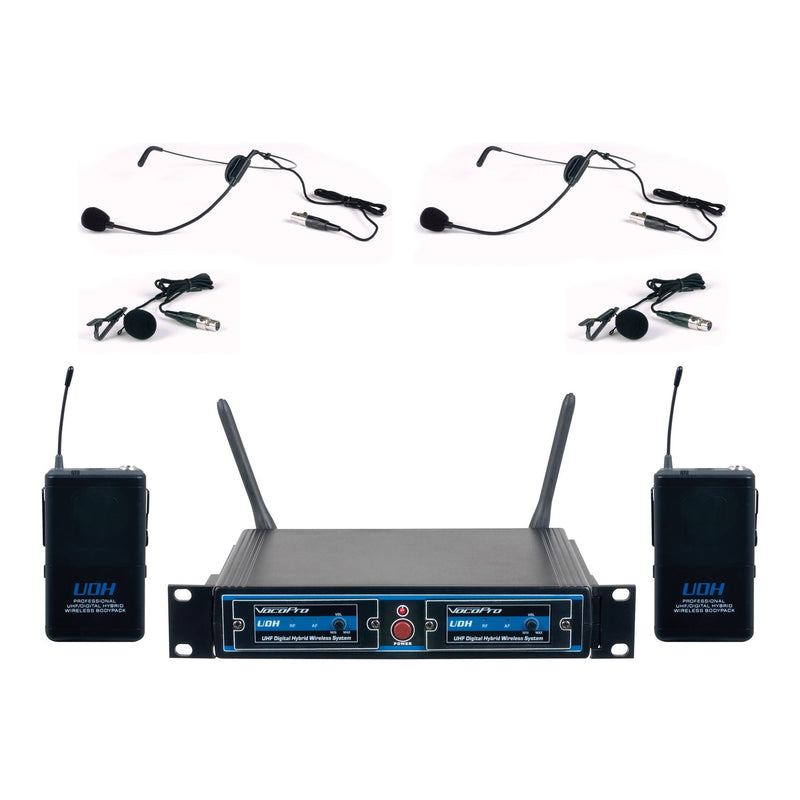 Hệ thống tai nghe không dây lai VocoPro UDH-Dual-B