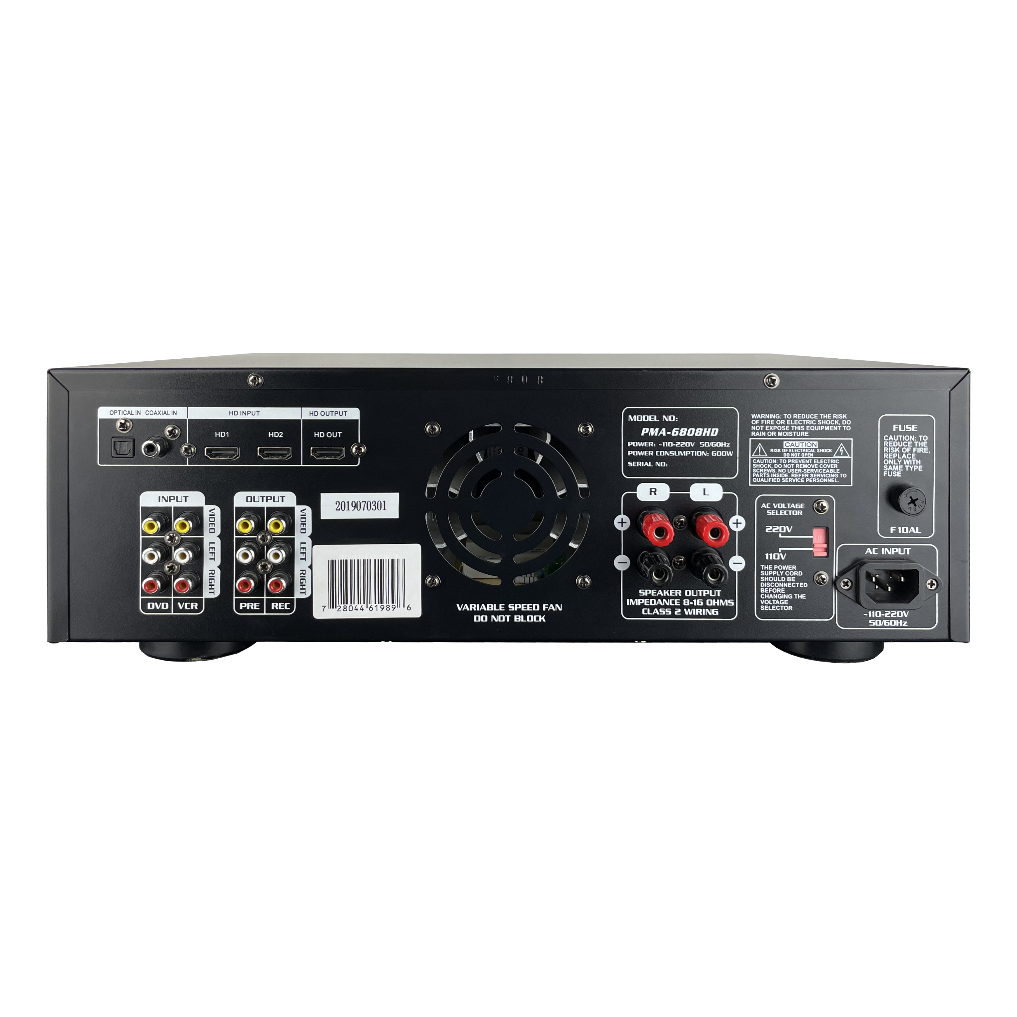ImPro PMA-6808HD 600W Mixing Amplifier Bundle with ImPro UHF-77 Wireless Microphones