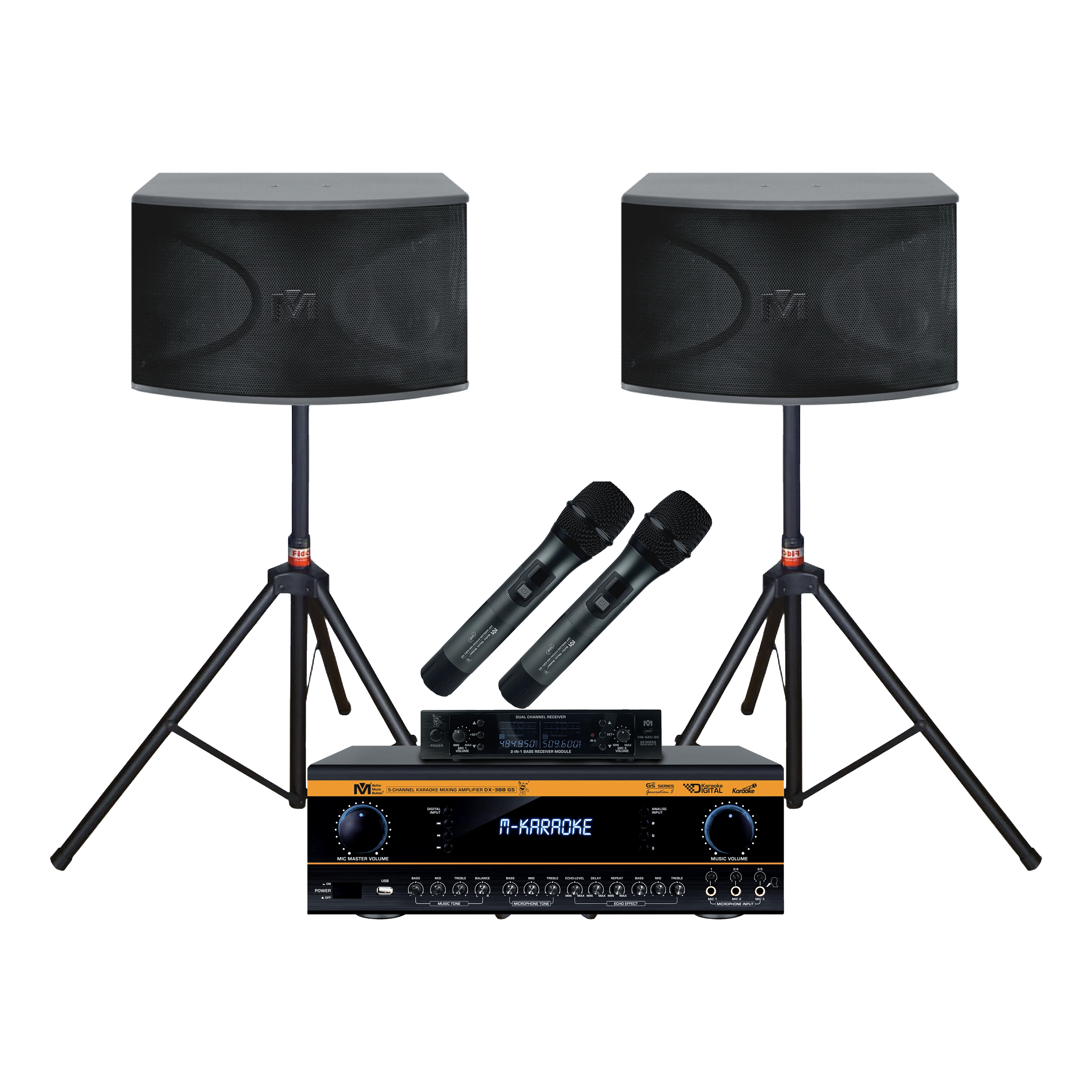 Better Music Builder Bundle with Mixing Amplifier, Speakers, Microphones, and Accessories (5 Items)