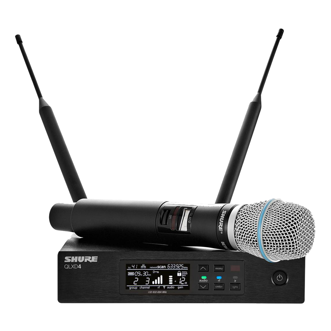 Shure QLXD24/Beta87C Wireless Handheld Microphone